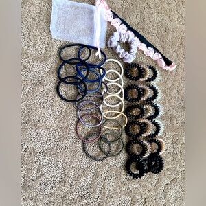 Hair Accessory 44 Piece Bundle Scrunchies & Ties floral headband